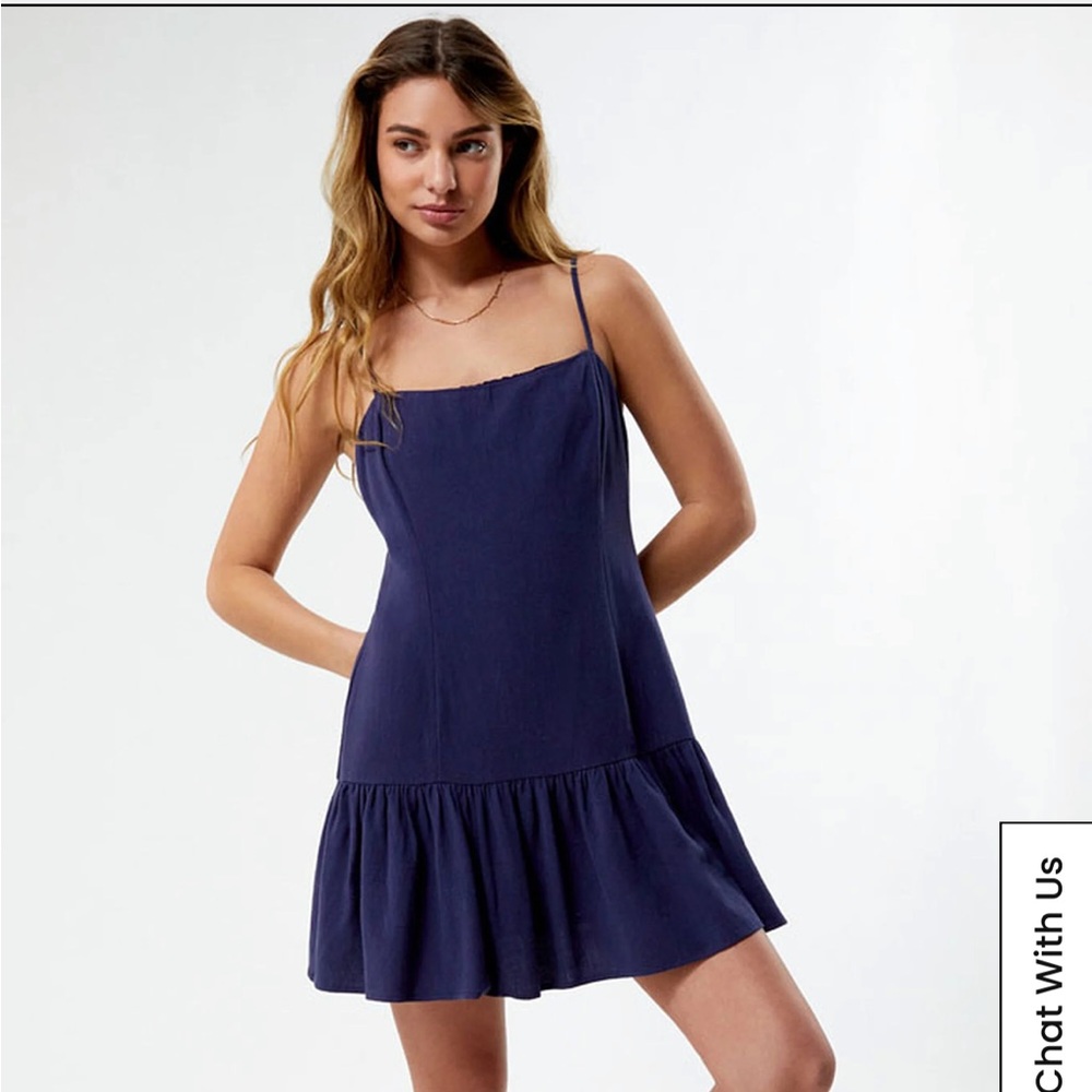 LA Hearts navy blue mini dress